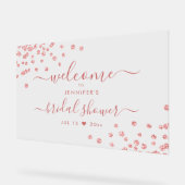 Moderne Confetti Script Bruidsdouche Welkom Blos < Acryl Bord (Hoek)