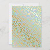Moderne Confetti Stippenpatroon Mint en Goud Kaart (Achterkant)