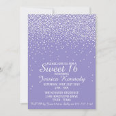 Moderne Confetti Sweet 16 Birthday Kaart (Voorkant)
