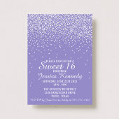Moderne Confetti Sweet 16 Birthday Kaart
