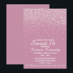 Moderne Confetti Sweet 16 Birthday Kaart<br><div class="desc">Viel in stijl met deze trendy uitnodigingen van het verjaardagsfeest. Dit ontwerp is gemakkelijk te personaliseren met uw speciale gebeurtenisformulering en uw gasten zullen enthousiast zijn wanneer zij deze geweldige uitnodigingen ontvangen.</div>