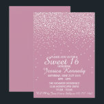 Moderne Confetti Sweet 16 Birthday Kaart<br><div class="desc">Viel in stijl met deze trendy uitnodigingen van het verjaardagsfeest. Dit ontwerp is gemakkelijk te personaliseren met uw speciale gebeurtenisformulering en uw gasten zullen enthousiast zijn wanneer zij deze geweldige uitnodigingen ontvangen.</div>