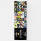 Moderne CONGRATS AFSTUDEERDER 35 Foto Collage Blac Spandoek (Verticaal)