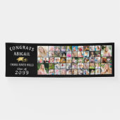 Moderne CONGRATS AFSTUDEERDER 53 Fotocollage banne Spandoek (Horizontaal)