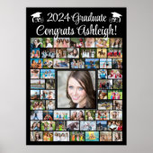 Moderne Congrats Afstuderen 59 Fotocollage op maat Poster (Voorkant)