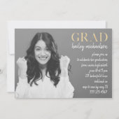 Moderne Congrats Fotocollage Afstudeerfeest Kaart (Achterkant)