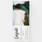 Moderne Congrats H Foto Afstudeerbanner - Wit Spandoek (Verticaal)