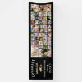 Moderne CONGRATULATIES AFSOLVENT 53 Foto Collage B Spandoek (Verticaal)