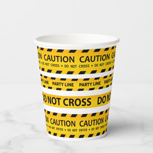 Moderne constructie Let op Verjaardag Baby shower Papieren Bekers (Achterkant)