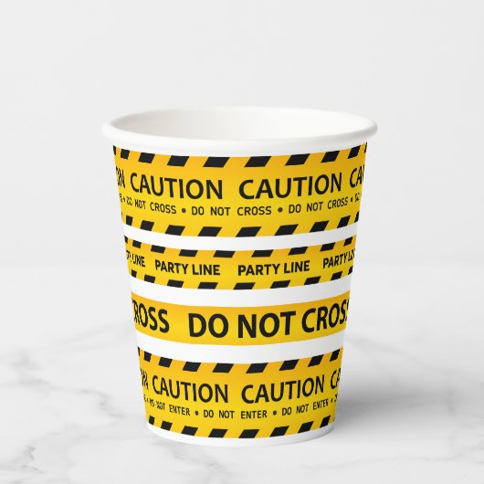 Moderne constructie Let op Verjaardag Baby shower Papieren Bekers (Voorkant)