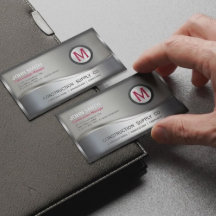 Moderne constructie metalen lijst monogram zilver 