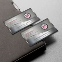 Moderne constructie metalen monogram zilver B