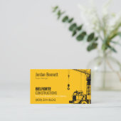 Moderne Constructie | Yellow & Crane Design Visitekaartje (Staand voorkant)