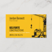 Moderne Constructie | Yellow & Crane Design Visitekaartje (Voorkant)