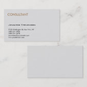 Moderne consultant Grey Professional Visitekaartje (Voorkant / Achterkant)