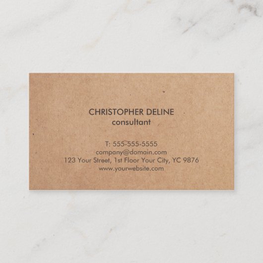 Moderne consultant voor bruinkse bruinkkraft visitekaartje (Voorkant)