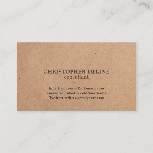 Moderne consultant voor bruinkse bruinkkraft visitekaartje (Voorkant)