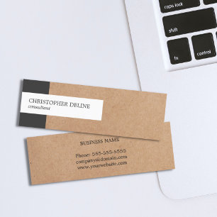 Moderne consultant voor elegante kraftpapier mini visitekaartje