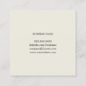 Moderne consultant voor Faux Gold Stripes Vierkante Visitekaartje (Achterkant)