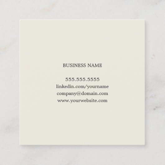 Moderne consultant voor Faux Gold Stripes Vierkante Visitekaartje (Achterkant)