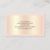 Moderne consultant voor kopergoud en zwart-roze ro visitekaartje (Achterkant)