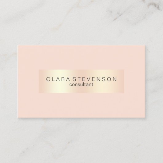 Moderne consultant voor kopergoud en zwart-roze ro visitekaartje (Voorkant)