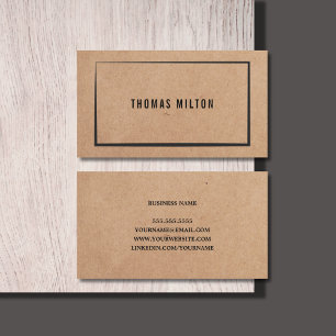 Moderne consultant voor Kraft Paper Visitekaartje