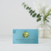 Moderne consultant voor milieuvriendelijk logo visitekaartje (Staand voorkant)