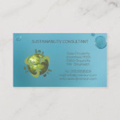Moderne consultant voor milieuvriendelijk logo visitekaartje (Achterkant)