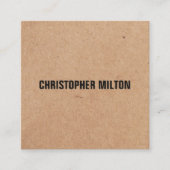 Moderne consultant voor zwart Kraft-witboek met el Vierkante Visitekaartje (Voorkant)