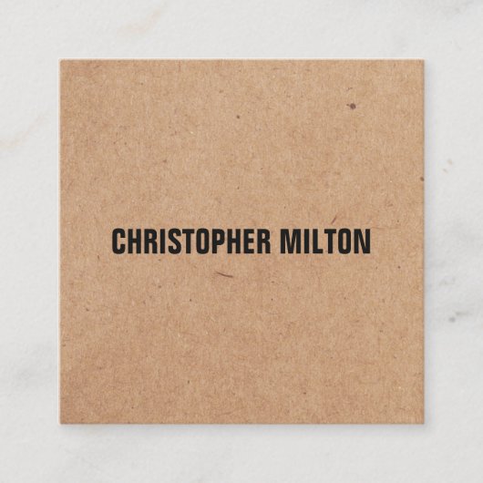 Moderne consultant voor zwart Kraft-witboek met el Vierkante Visitekaartje (Voorkant)