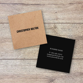 Moderne consultant voor zwart Kraft-witboek met el Vierkante Visitekaartje