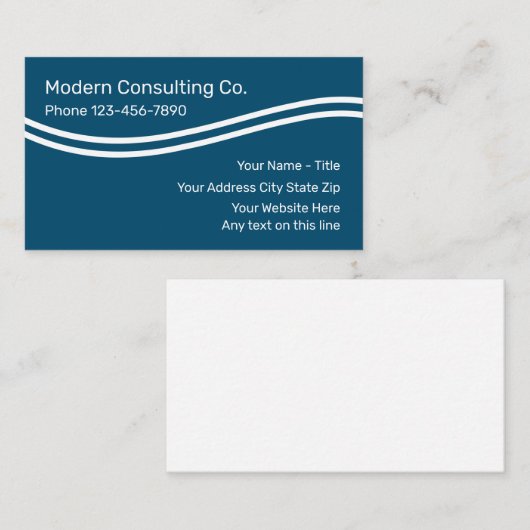Moderne consultingservice visitekaartje (Voorkant / Achterkant)
