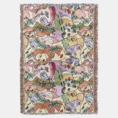 Moderne contour Line Doodle-tekenkunst Deken (Voorkant Verticaal)