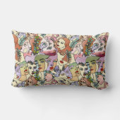 Moderne contourlijn Doodle-tekenkunst Kussen (Achterkant)