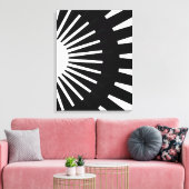 Moderne contrastkunst in zwart-wit canvas afdruk (Insitu (Woonkamer))