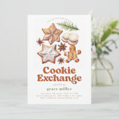 Moderne Cookie Exchange Kerstfeest Kaart (Staand voorkant)