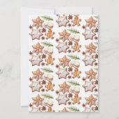 Moderne Cookie Exchange Kerstfeest Kaart (Achterkant)