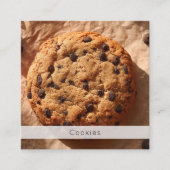 Moderne cookies bakkerij visitekaartje met QR-code (Voorkant)