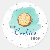 Moderne cookies business script Typografie Sticker (Voorkant)