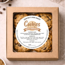 Moderne Cookies Label Cottage Bakkerij Verpakking