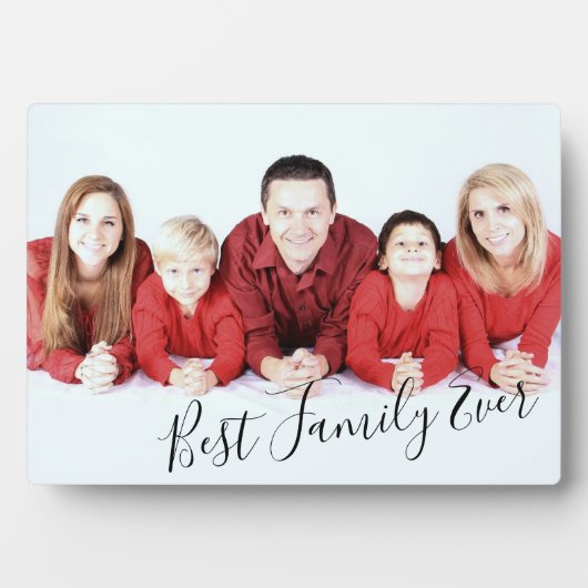 Moderne Cool Best Family ever Photo Plaque Fotoplaat (voorkant)