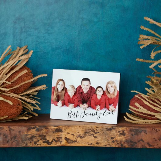 Moderne Cool Best Family ever Photo Plaque Fotoplaat (Zijkant)