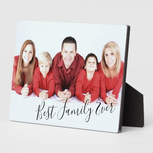 Moderne Cool Best Family ever Photo Plaque Fotoplaat (Zijkant)