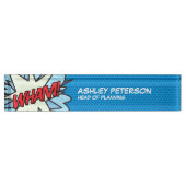 Moderne Cool Comic Book Pop Art Flash WHAM Naambordje (Voorkant)