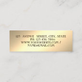 Moderne cool elegant Professional Gold, Stripe Mini Visitekaartje (Achterkant)