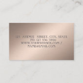 Moderne cool Elegant Professional Roos Gold Cirkel Visitekaartje (Achterkant)