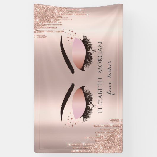 Moderne Cool Faux Lashes Roos Gold Drivers — schoo Spandoek (Verticaal)