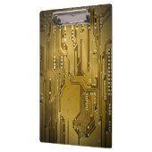 Moderne Cool Gold Circuit Board High Tech Photo Klembord (Links)