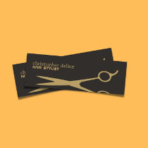 Moderne Cool Gold Scissor Dark Grey Hair Stylist